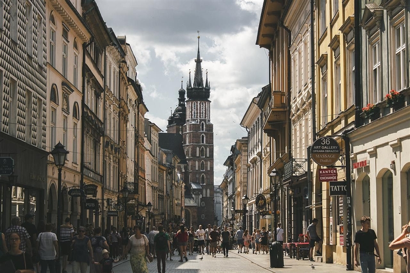Strada din orasul Cracovia, Polonia