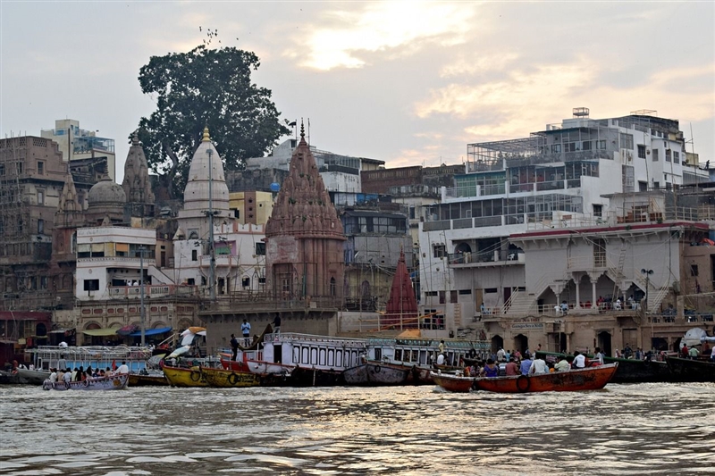 Imagine cu Fluviul Gange, Varanasi, India