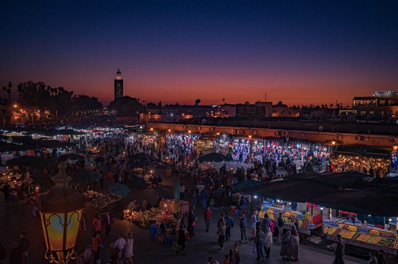 Medina din Marrakech, noaptea