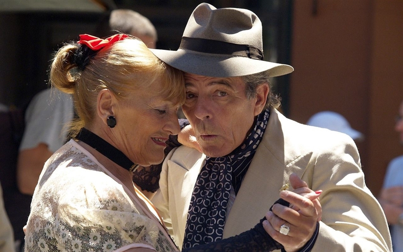 Cuplu de dansatori de tango in Buenos Aires, Argentina