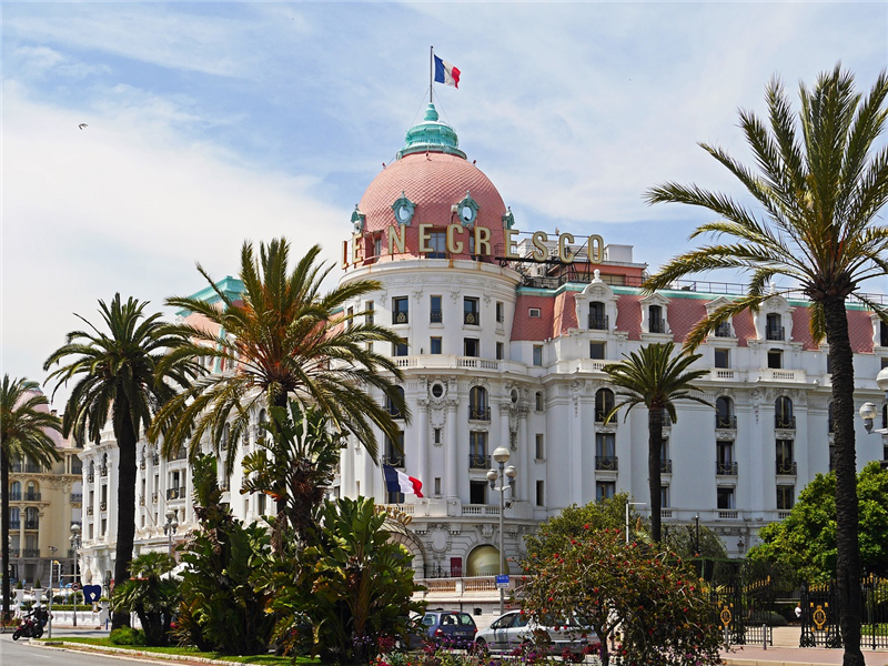 Hotel Negresco din Nisa, Franta, vedere exterioara